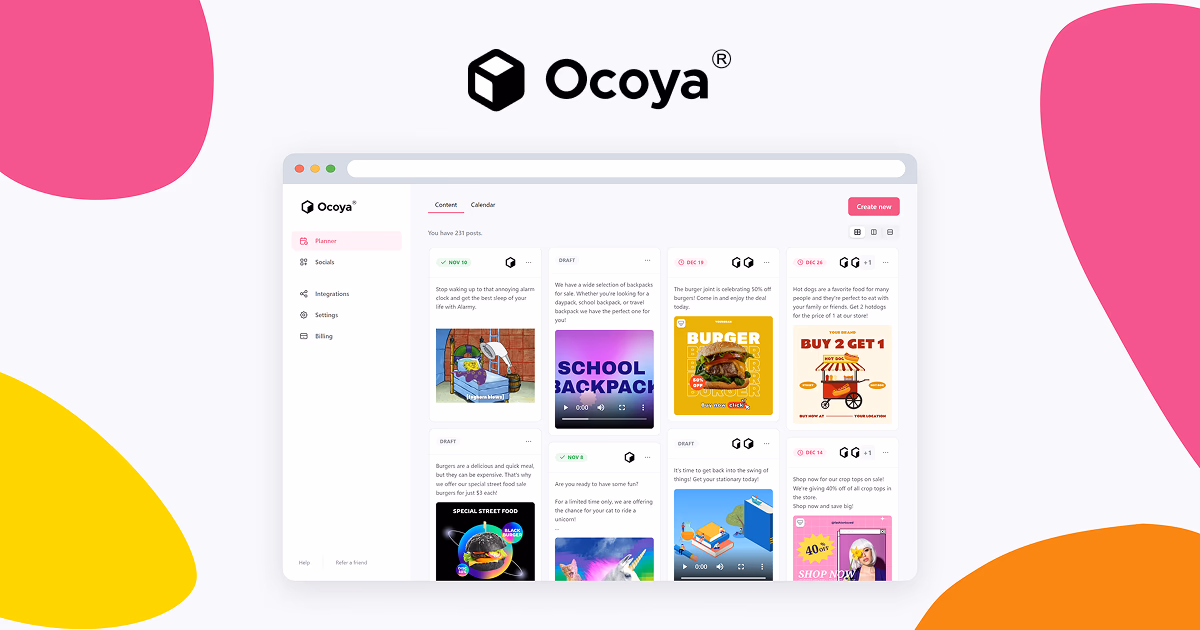 Ocoya screenshot